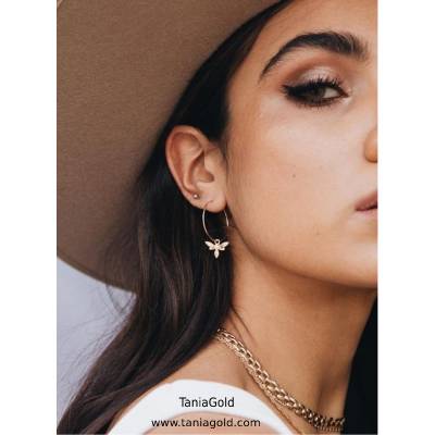 گوشواره حلقه ای طلا تانیاگلد